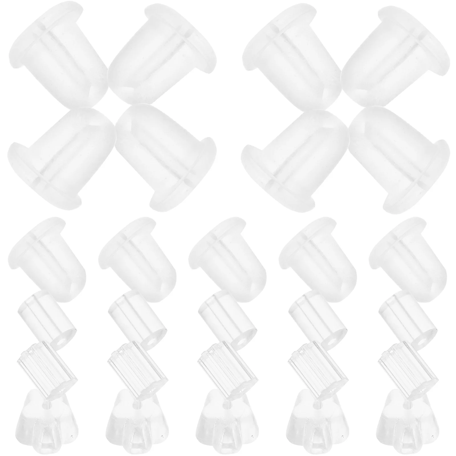 

2000 Pcs Hypoallergenic Earring Backs Silicone Plugs for Jewelry Making Large Findings Child Easy to Carry Store DIY