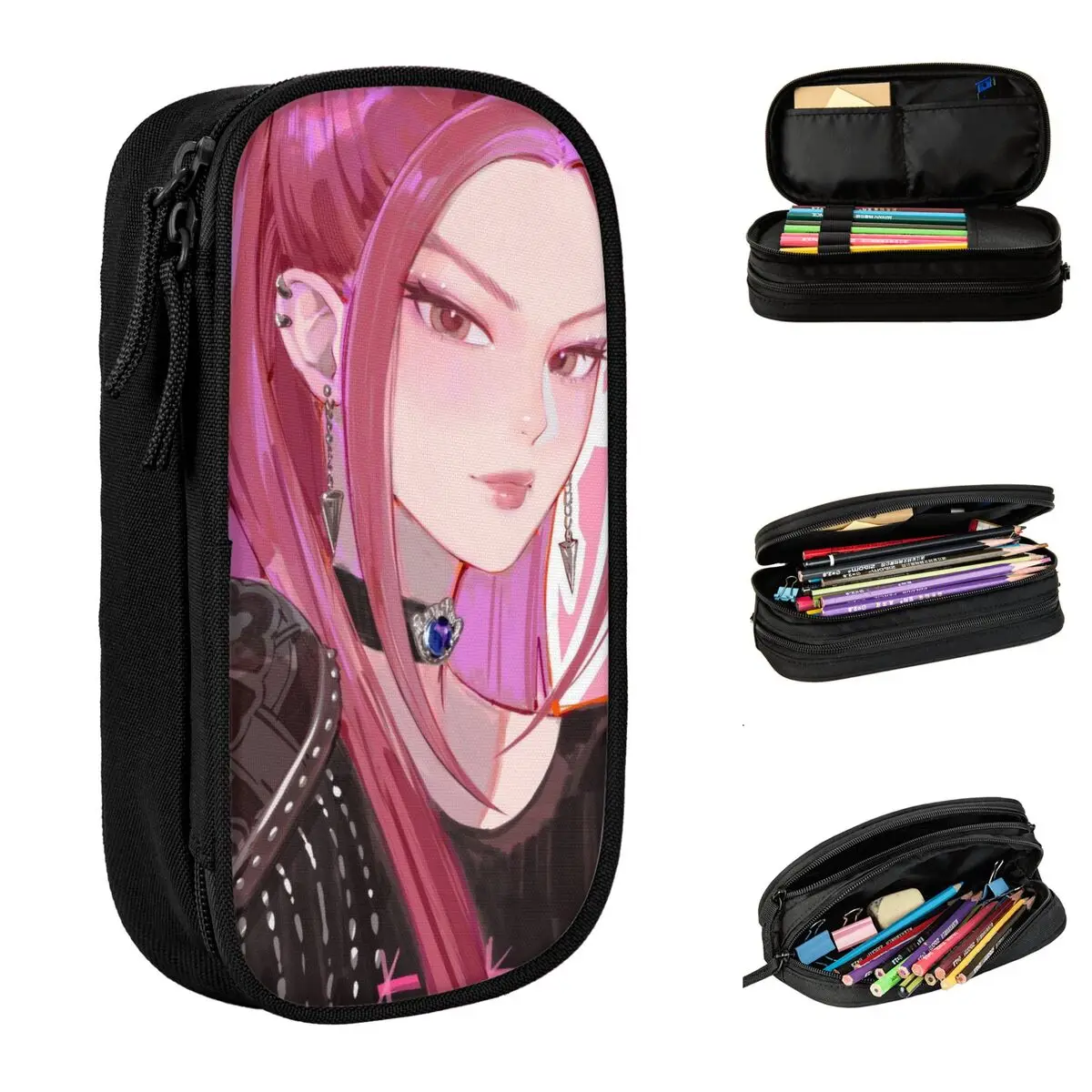 KPop Demons Hunters Huntrix Mira пеналы милые сумки-карандаши для студентов большой емкости школьный подарок пенал
