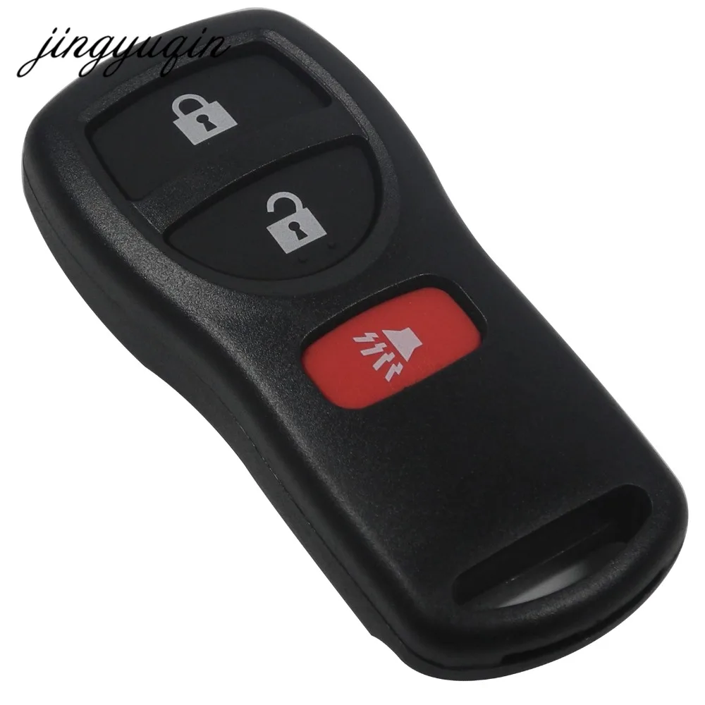 

jingyuqin 20pcs Entry Keyless Case For Nissan Armada Xterra Pathfinder Frontier Quest Titan Murano 3 Button Remote Key Fob Shell