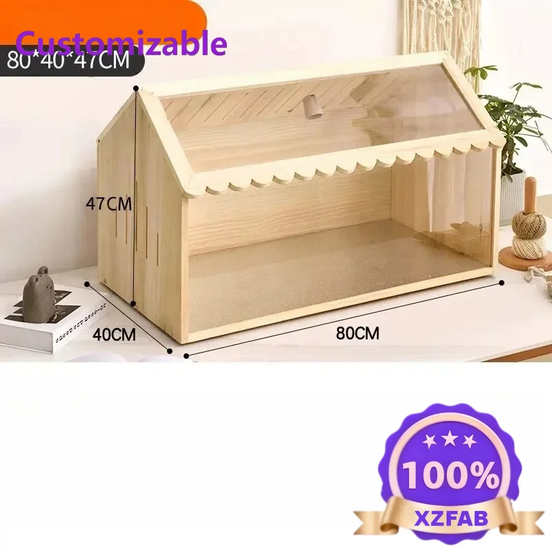 Factory Direct 2026 Durable Full set of solid wood triangle house brooding insulated chicken coop breeding box, Luding chicken b