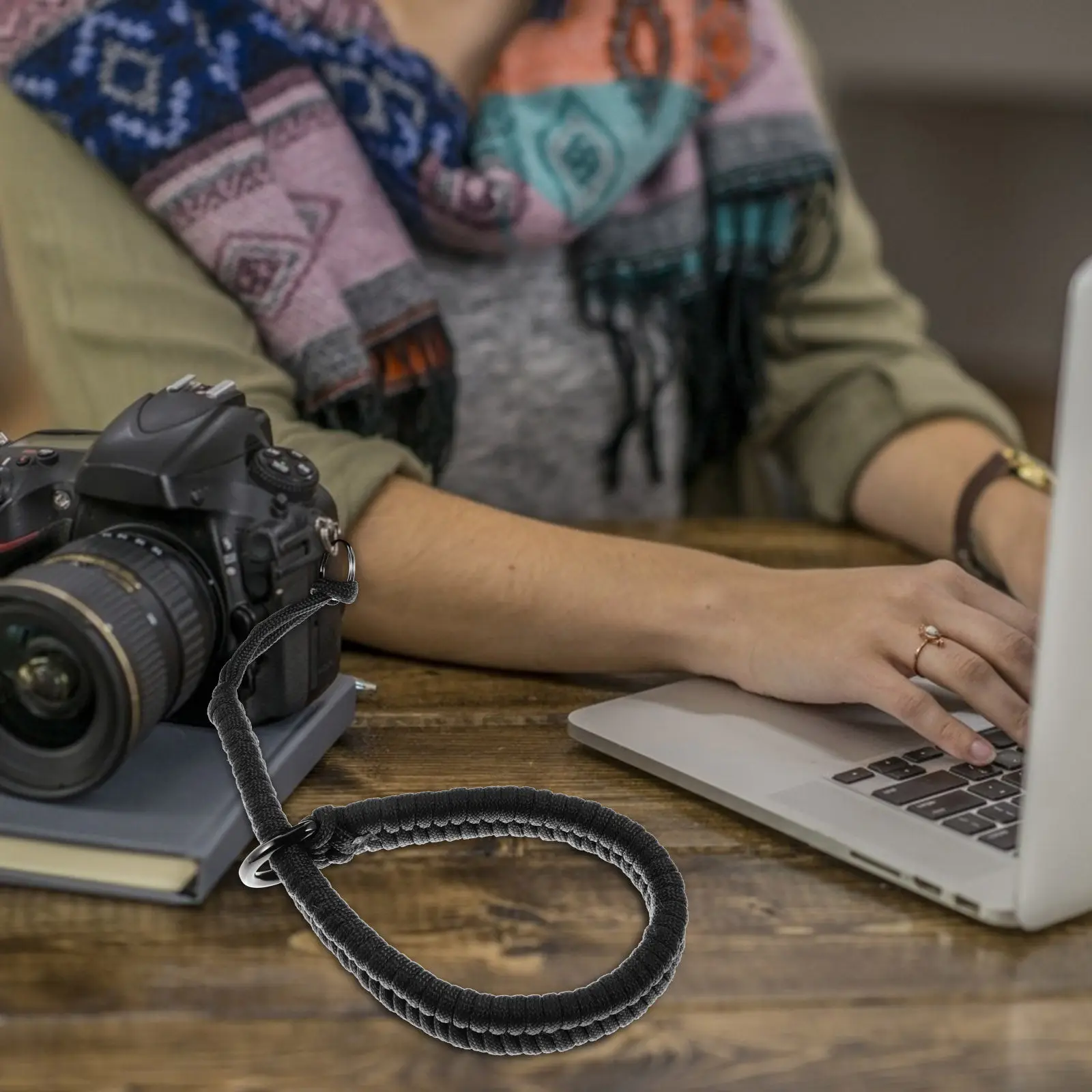 1Pcs Premium Nylon Stainless Steel Camera Wrist Strap for Dslr Mirrorless Digital Cameras Lightweight Secure Comfortable Quick