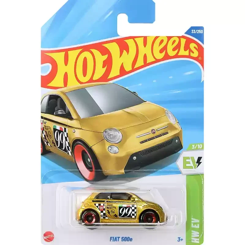

Original Hot Wheels Car Fiat 500e Toys for Boys 1/64 Diecast Golden Vehicle Mini Metal Model Collection Brinquedos Birthday Gift