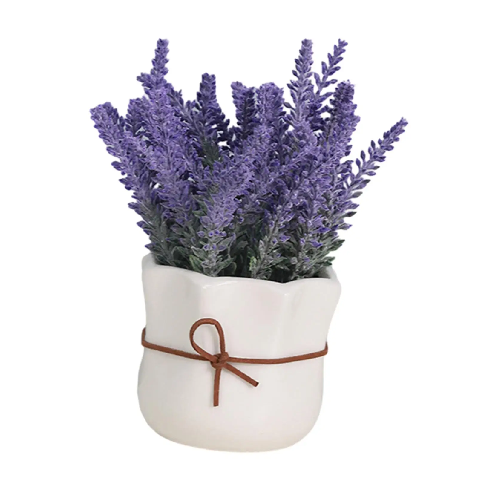 Lavender Potted Plant Home Artificial Simulation Ceramic Flower Pot for Bedroom Party Kitchen Dining Room Dressing Table