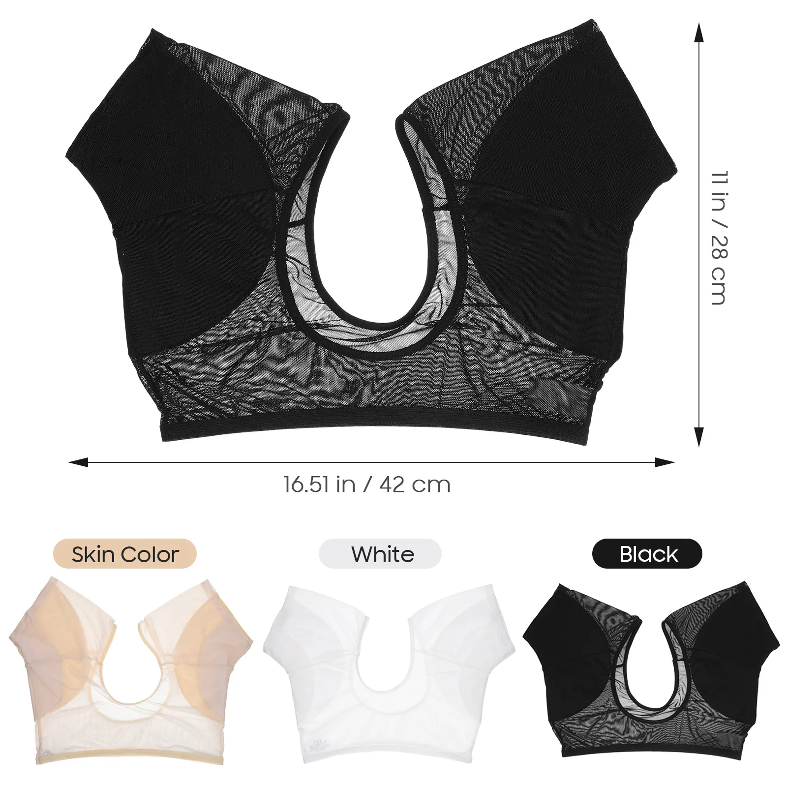 رقيقة جدا قابل للغسل سترة العرق 3 قطعة شبكة شفافة تحت الإبط منصات العرق للنساء تنفس الإبط عرق حامي ارتداء اليومي