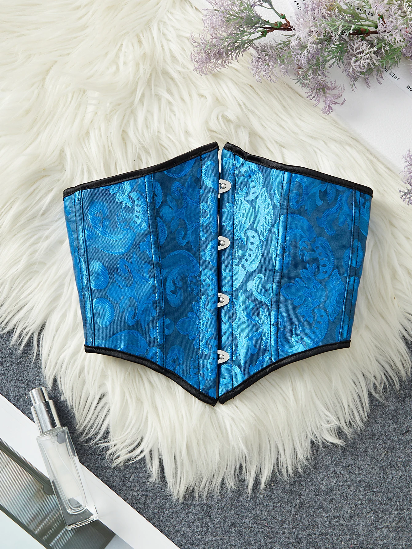 Retro Court Style Waist Cincher Short Corset Belt Posture Corrector Tummy Control Back Strap Tightening Bodice Support