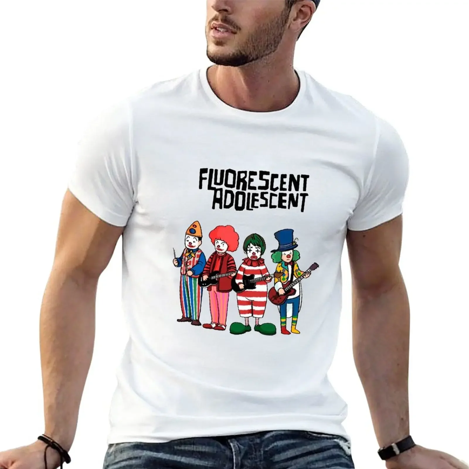 

New Clowns Fluorescent Adolescent Arctic Monkey T-Shirt custom t shirts Short sleeve tshirts for men