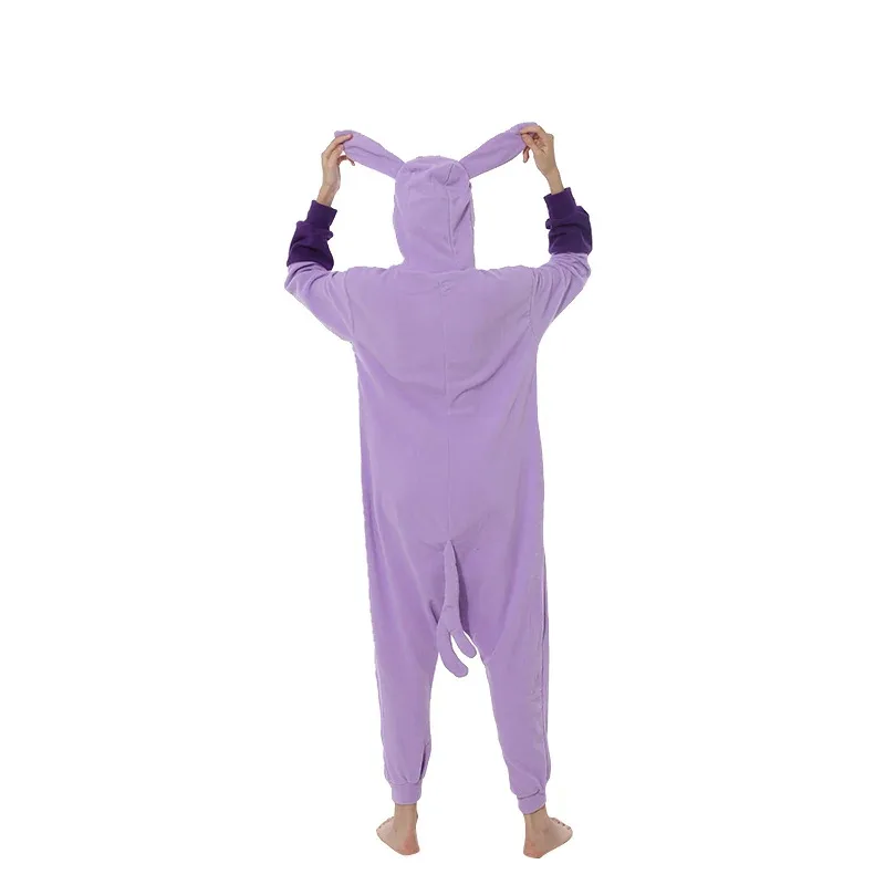 Disfraz de Cosplay de Espeon, monos de dibujos animados para mujer, Pijamas de una pieza, regalo de Halloween para adultos, ropa de dormir navideña Kigurumi
