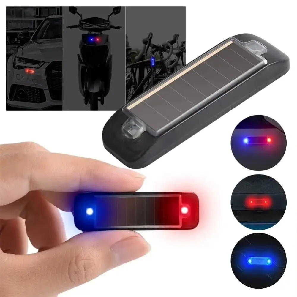 Mini LED Solar Power Warning Light Wireless Flashing Dummy Alarm Waterproof Caution Lamp Car Security