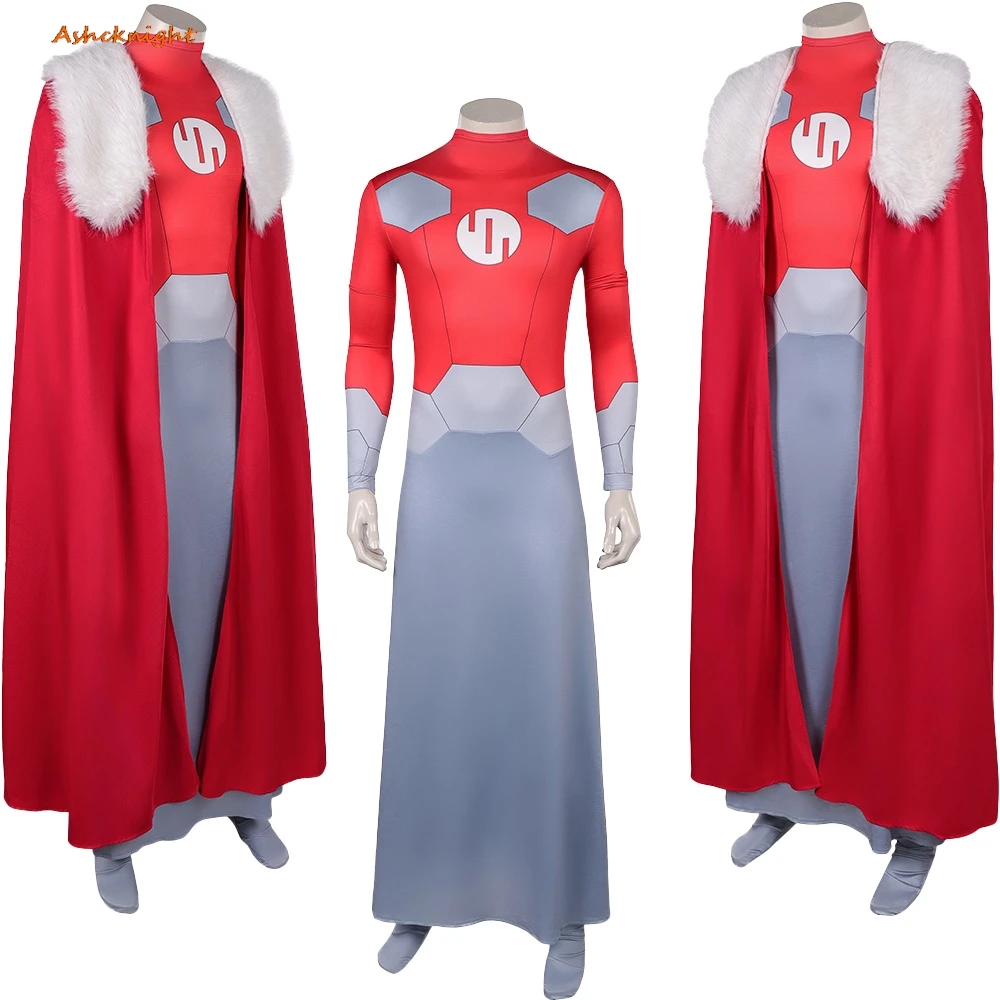 

Cartoon Invincible Cosplay Emperor Argall Jumpsuit Cloak Cloth Men Party Disguise Roleplay Male Outfits Suit Halloween Costume