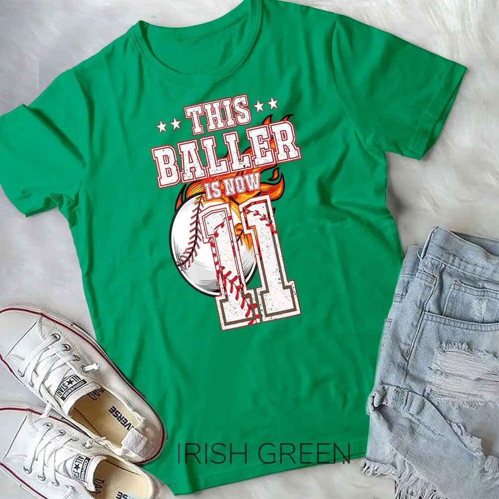 This Baller Is Now 11 Years Old Baseball Lovers 11th B-day Unisex T-shirt