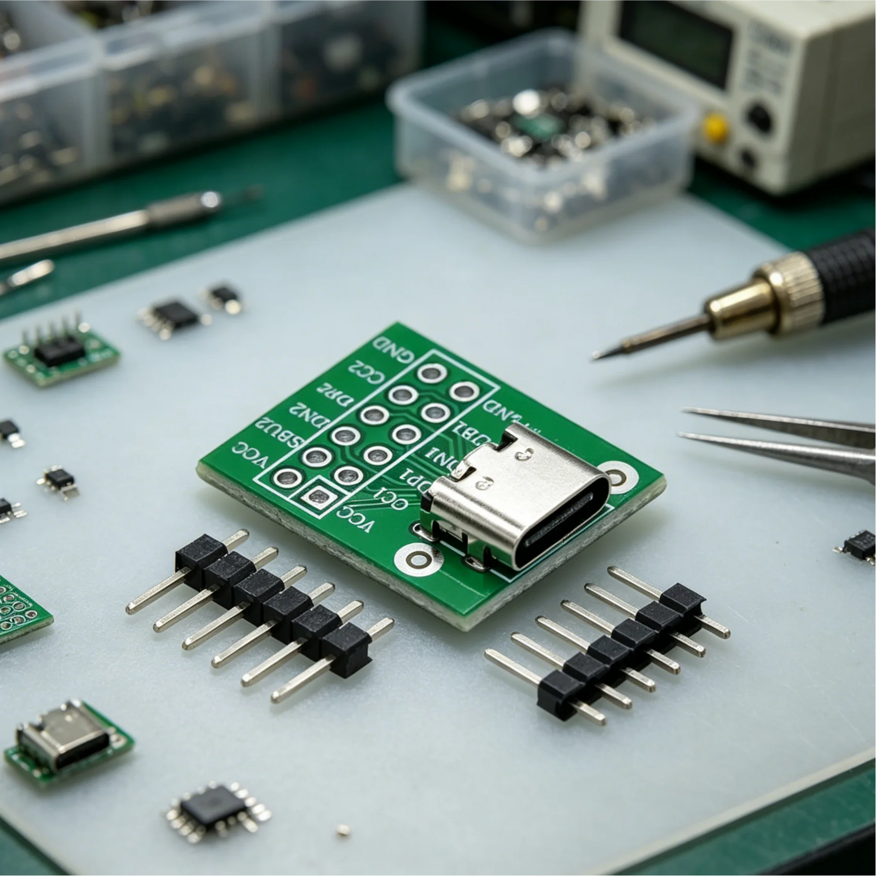 

1 комплект USB3.1 16P с разъемом 2.54, модуль платы-адаптера питания TYPE-C (женский), тестовая плата для Arduino