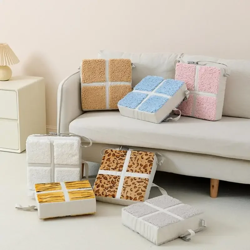 وسادة داعمة لتناول الطعام للأطفال الصغار، كرسي محمول مريح من القطيفة لزيادة الارتفاع مع حزام قابل للتعديل للسفر والمنزل 15UB #4