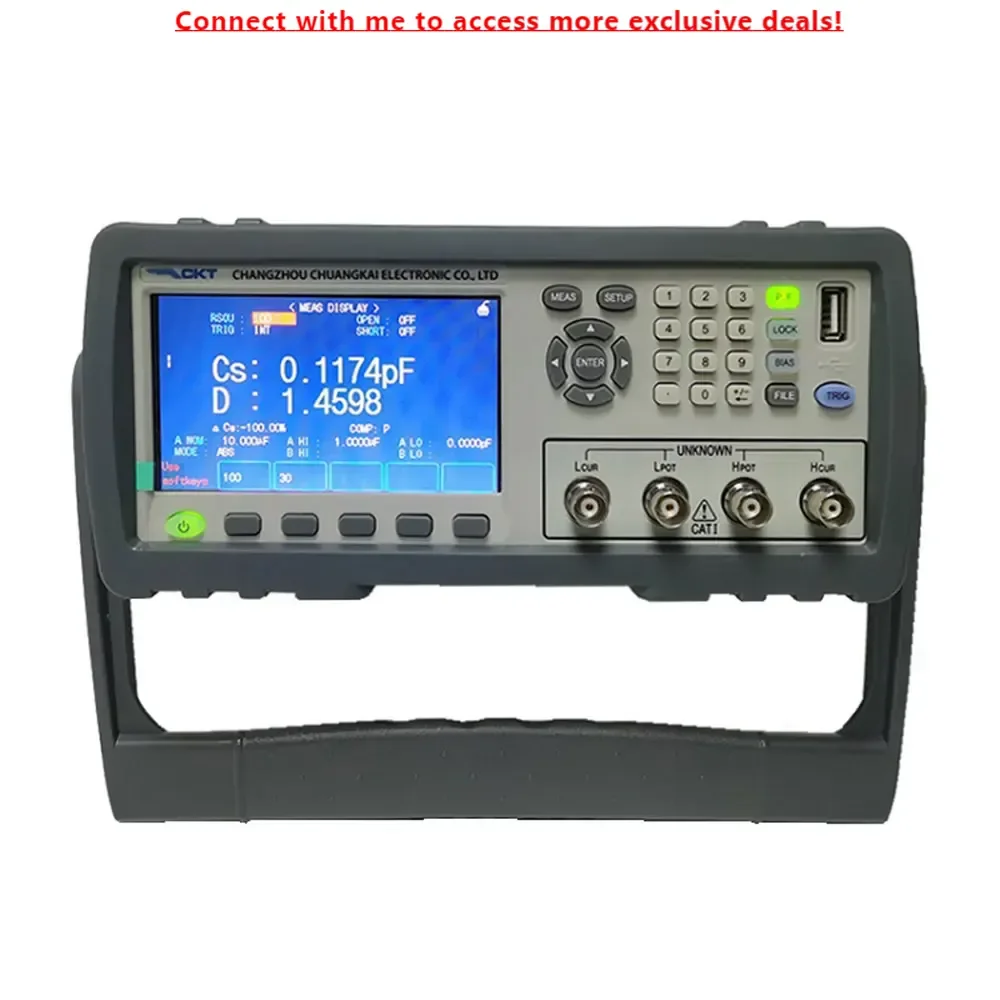 

Chuangkai CKT2810B LCR Digital Meter Frequency 100Hz-10kHz,Capacitance Impedance Measure Instrument Electric Component 4 Points