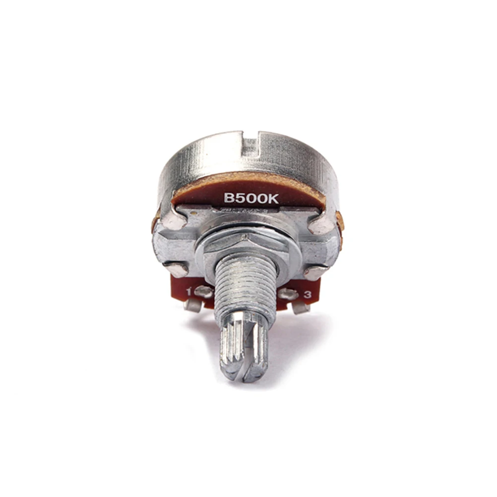 

B500k Guitar Potentiometer Split Shaft Coarse Knurling Rotary Volume Control Pot Linear Taper Electric Guitar Parts