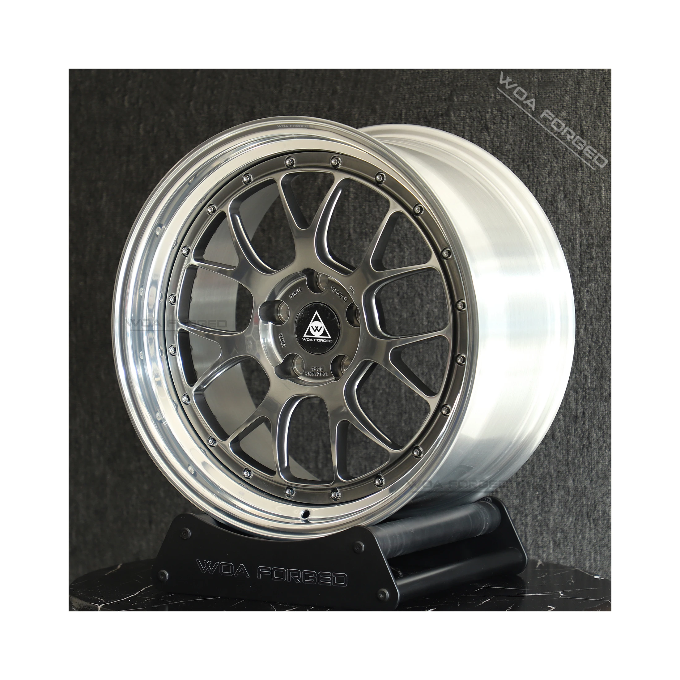 

6061T6 Forged Car Wheels BS LM LMR Brick Black Chrome Lip GT M2 F80 F90 E46 E92 M3 M4 F30 Forged Wheels 2 Piece 540i for BMW Aud