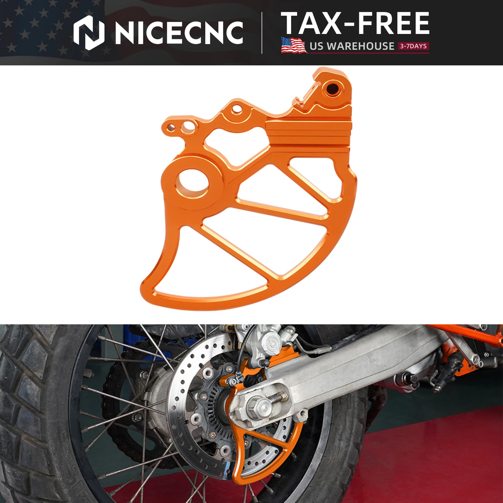 

Для KTM 690 Enduro SMC R 2008-2024 Защитная крышка заднего тормозного диска для Husqvarna 701 Enduro/Supermoto 2016-2024 GasGas ES/SM 2022-24