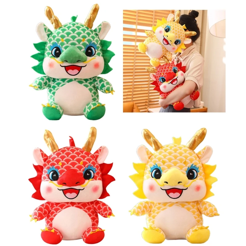 Soft Plush ZodiacDragon Stuffed Animal Cuddle Baby Sleep Toy Room Decors