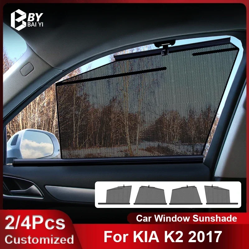 For KIA K2 2017 Car Lifting Window Sunshade Automatic Lifting Sun Shade Customizable Front Rear Window Car Accessories