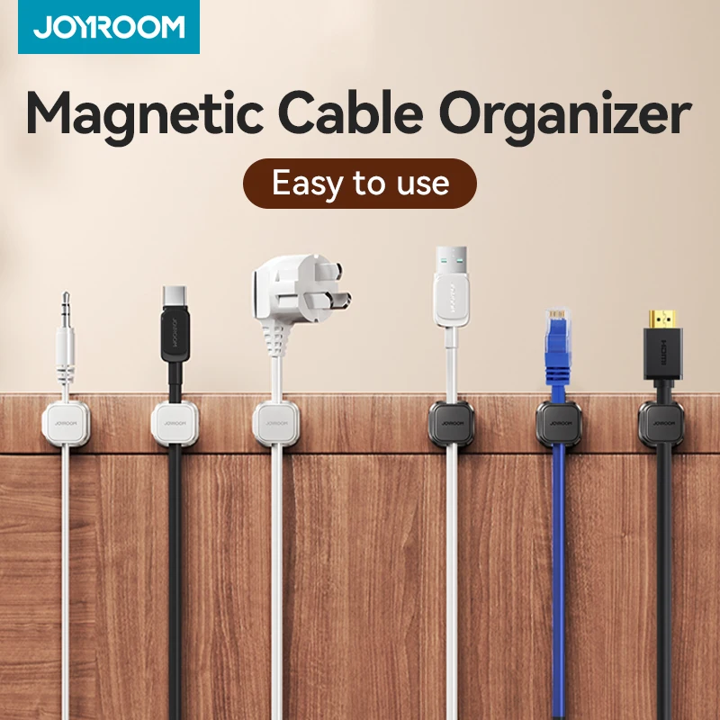 

Органайзер для кабелей Joyroom 12/6/3 шт., магнитный зажим для кабеля, клейкий держатель проводов, управление шнуром под столом