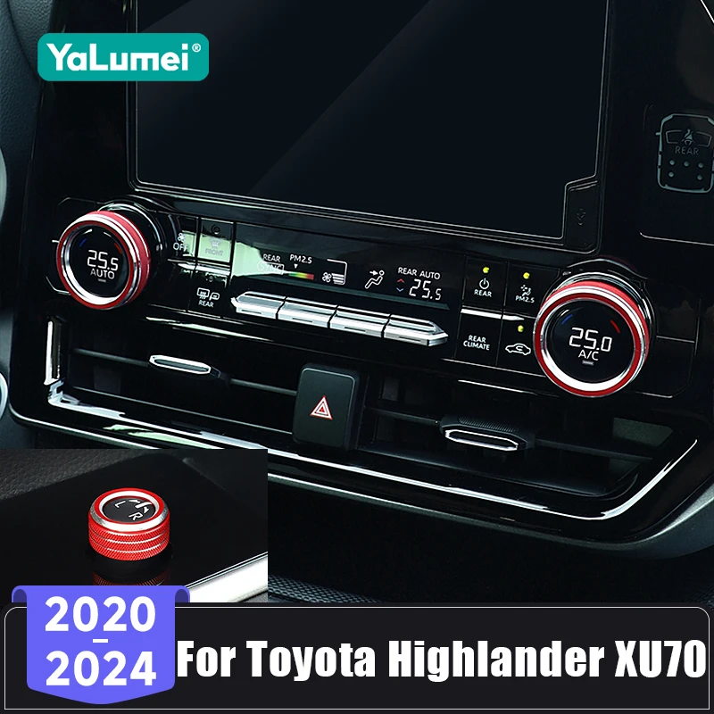 Für Toyota Highlander XU70 Hybrid 2020 2021 2022 2023 2024 Auto Klimaanlage Knopf Ring Rückspiegel Einstellen Knopf trim Ring
