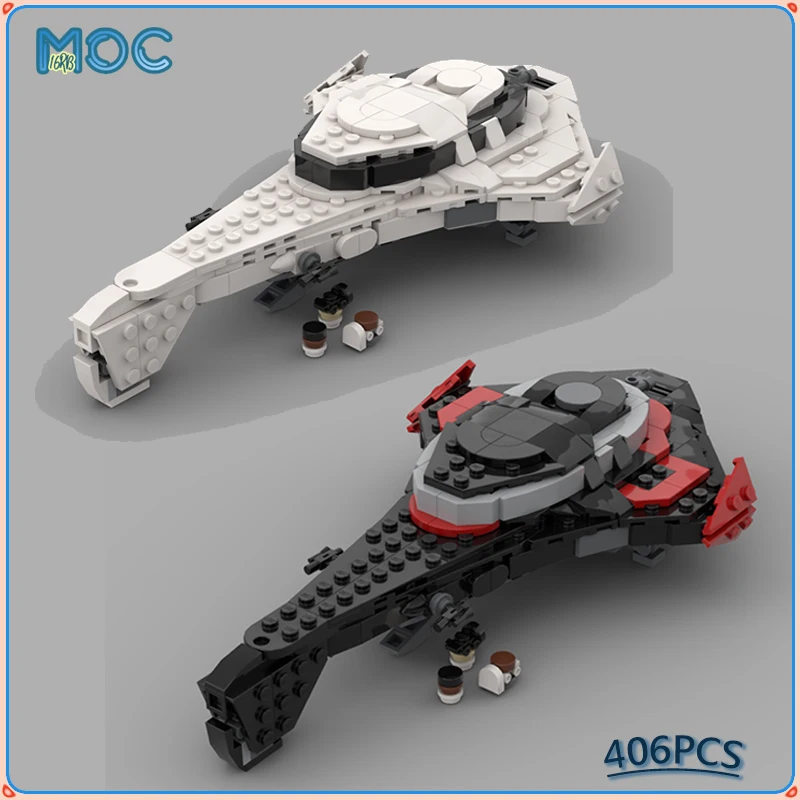 

MOC Building Block Space Ship Star Battleship 400i Starfighter DIY Brick Model Birthday Presents Gift Assembly Collections