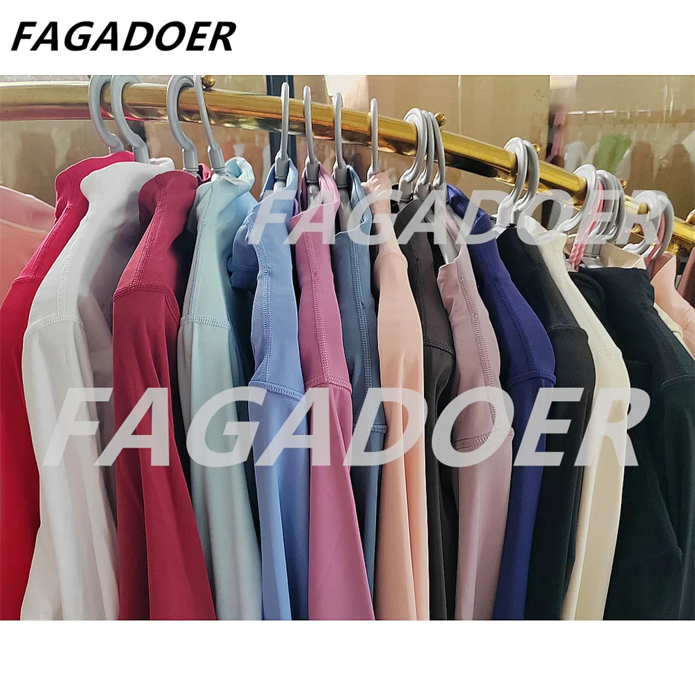 FAGADOER Casual Solid 2 Piece Set Outfit Women Long Sleeves Jacket and High Waist Flare Pants Sports Suits Autumn Winter New