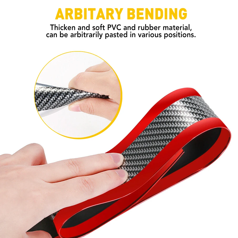 1 قطعة ملصق سيارة الوفير الحرس ملصق مائي لوحة الباب عتبة جرجر المضادة للخدش ألياف الكربون الأحمر اكسسوارات السيارات