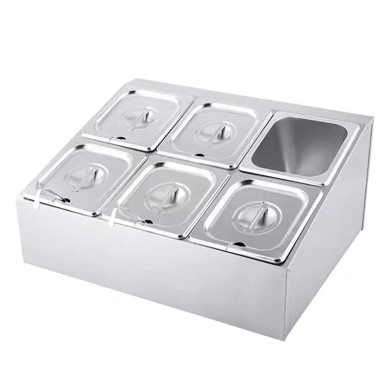 

Stainless steel condiment box Ingredients box Small material box support customization