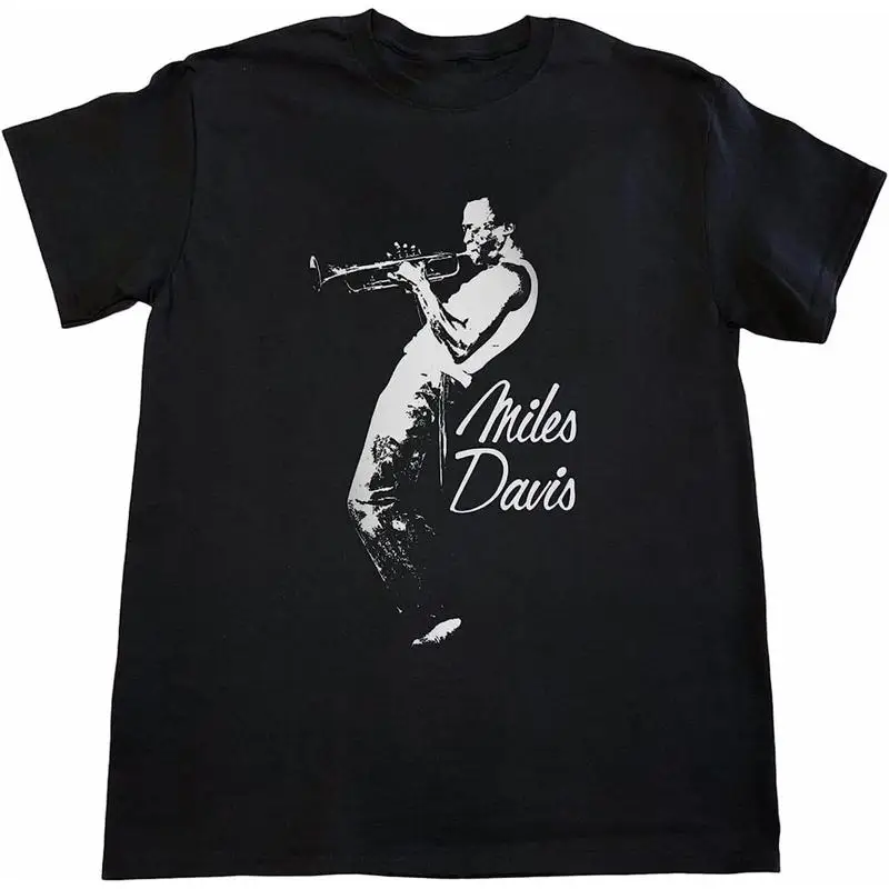 Vtg Miles Davis Music Lover Heavy Cotton Black All Size T Shirt TR058