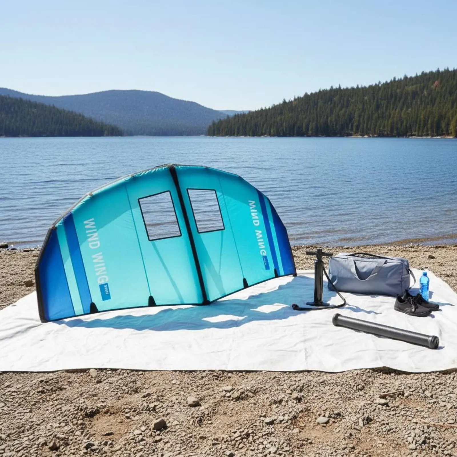 Inflatable Sail Foil Set Unpowered Inflatable Sail Foil Upright Hydrofoil Surfing Kit Lightweight Easy Setup for Sea, Sea