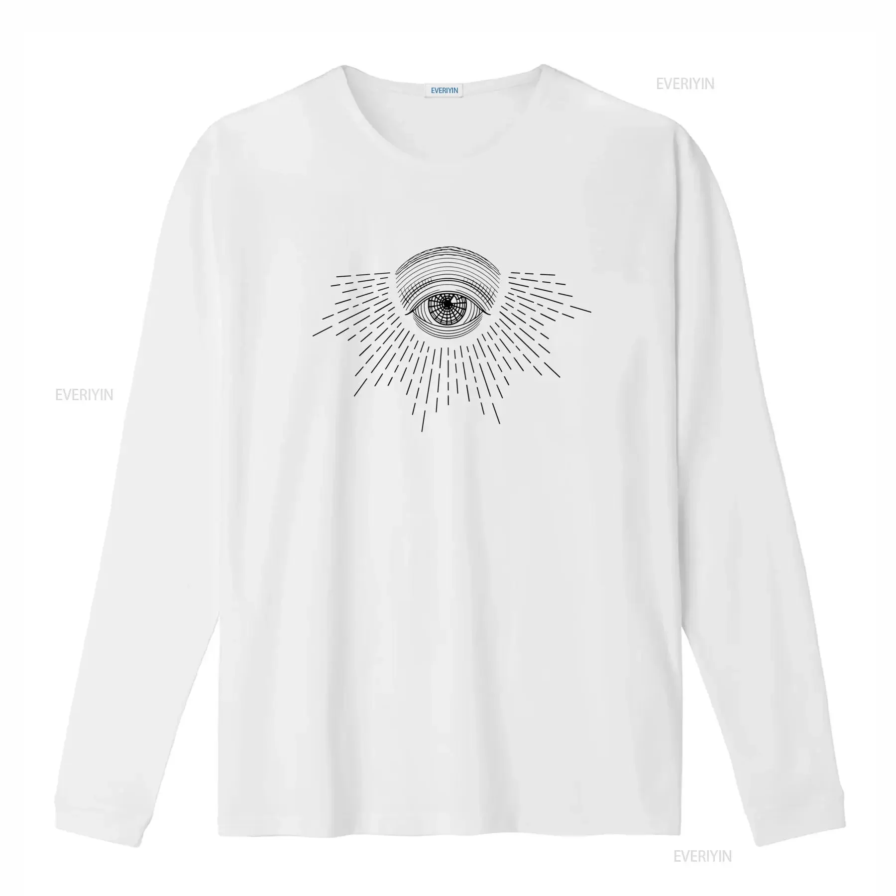 All Seeing Eye T Shirt Illuminati Providence Occult Esoteric Mystic Third Design  vintage Washed homme Versatile Breathable