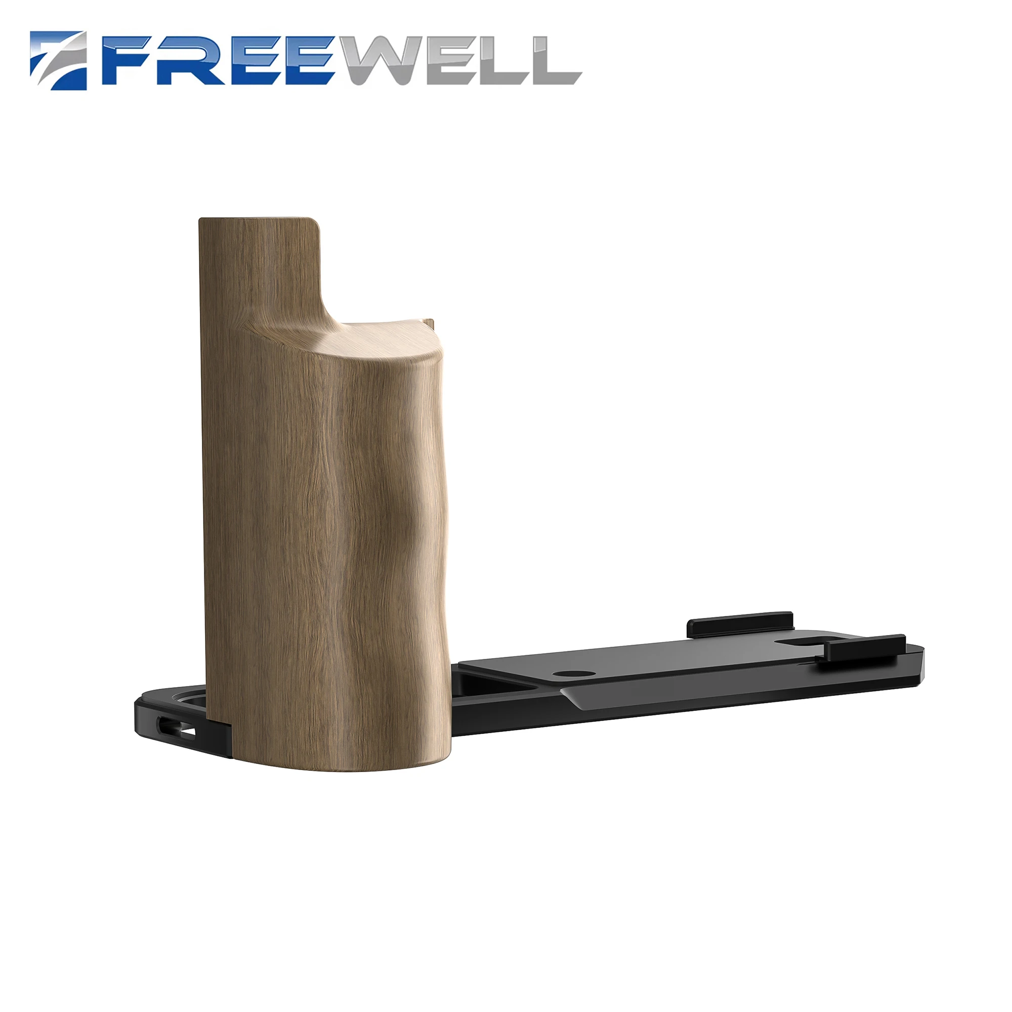 قبضة Freewell الخشبية الفاخرة على شكل حرف L متوافقة مع كاميرا Fuji X100VI ولوحة سريعة التحرير وبناء خشبي متين