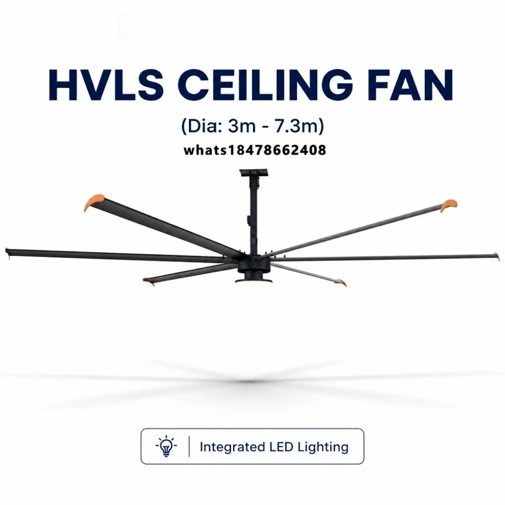 Giant Helicopter Fan IE5 PMSM Motor Direct Drive 12ft 16ft 24ft Ceiling Fan Factory Wholesale for Industrial Warehouse Cooling