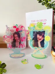 MINKYS ice Cream Cup 3 inch Kpop Photocard Holder Idol Card Photo Holder Frame School Stationery