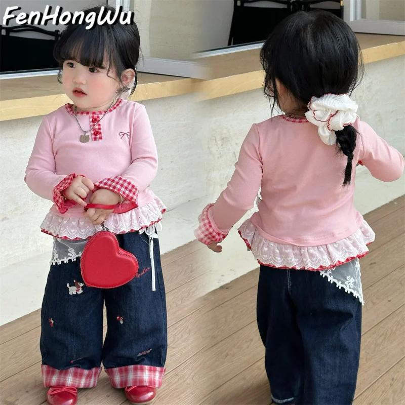 

Girls' Outfit Spring and Autumn New Fashionable Children's Casual Jeans Spring Clothing for Babies
