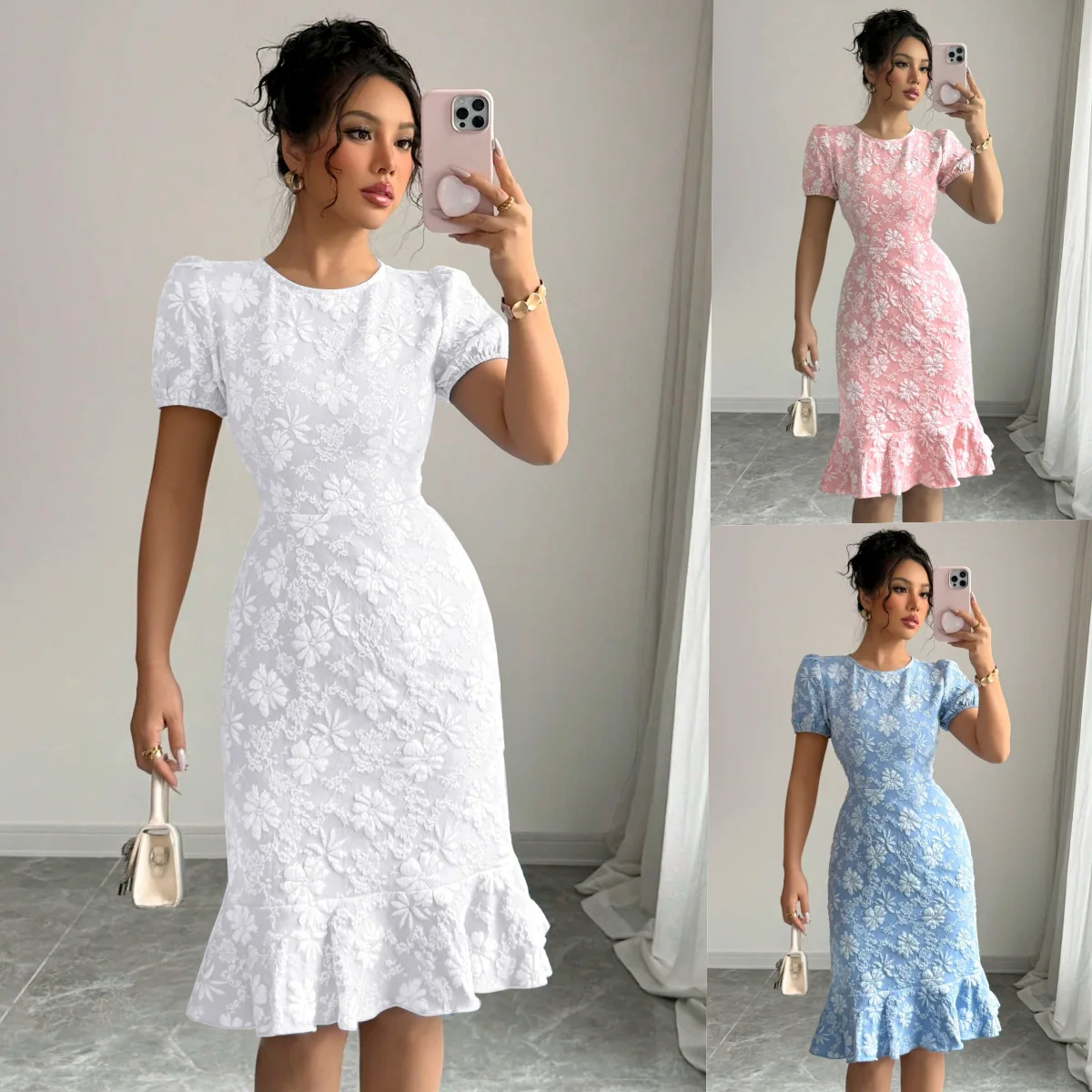 

2025 Summer New Slim Fashion Temperament Commuter Casual Versatile Dress