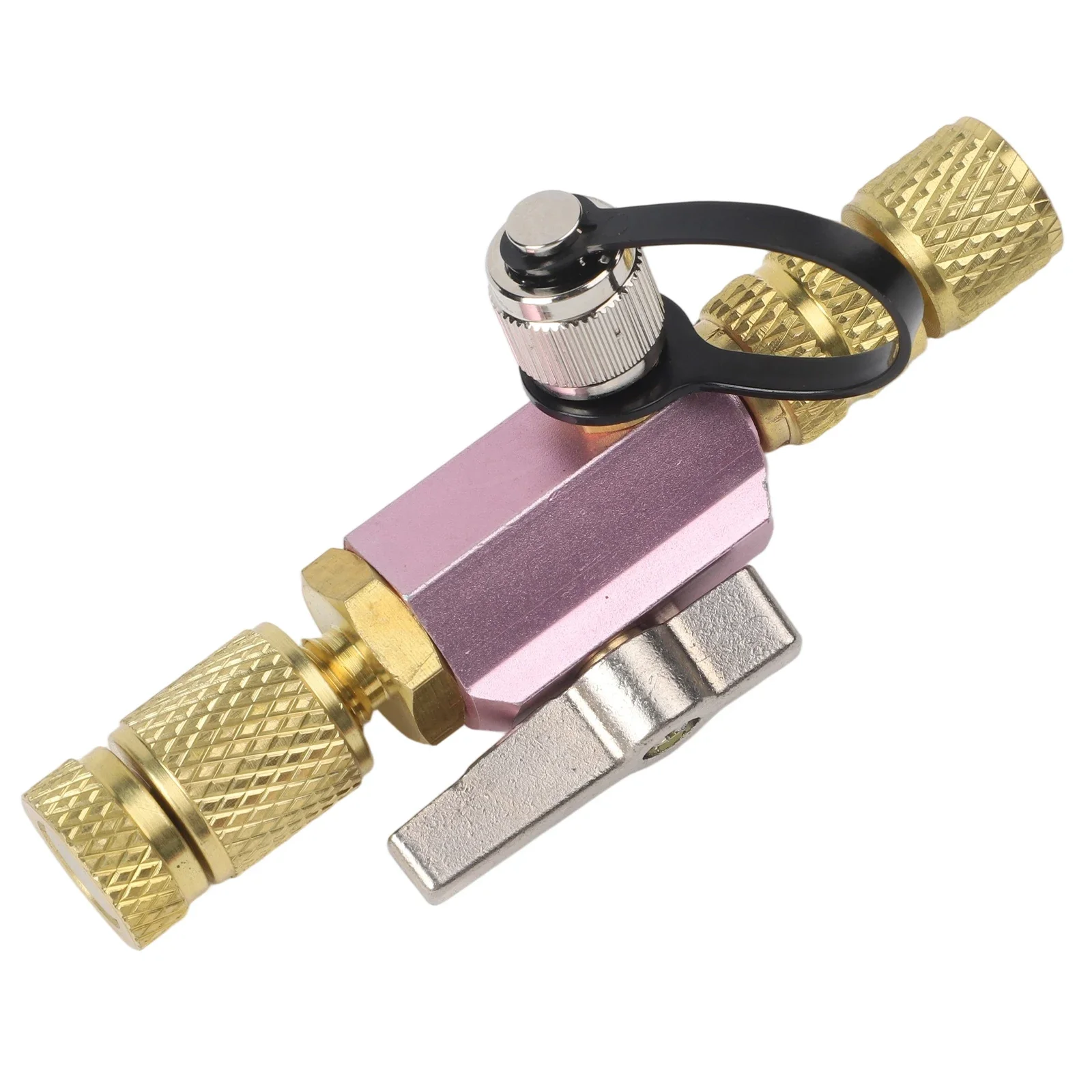 

R410A Vacuum-Rated Valve Core Removal Tool 5/16" Female FlareX1/4" Male Flare For HVAC Systems Brass Plastic