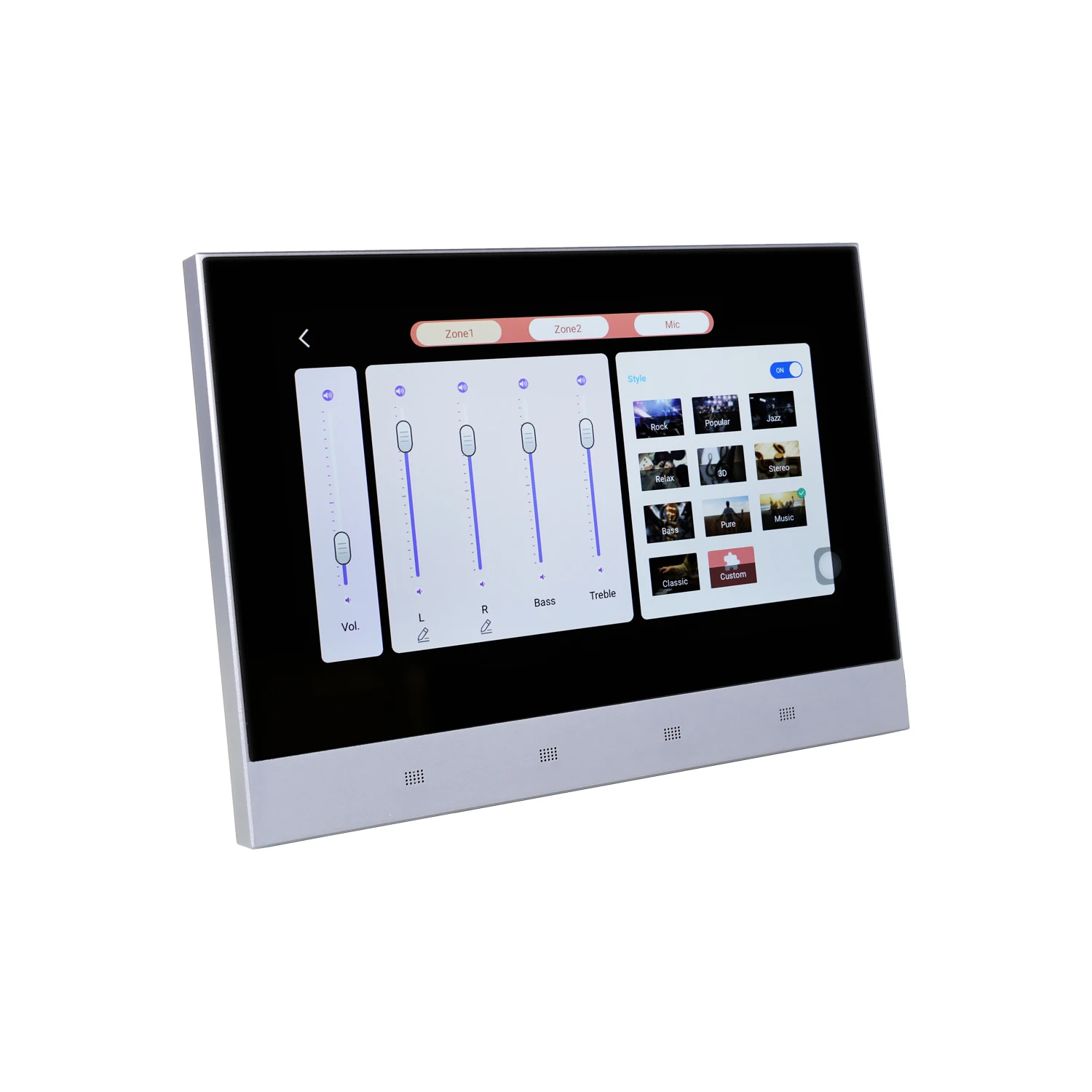 مكبرات صوت ذكية تعمل باللمس مقاس 7 بوصات 8*20 وات مضخم حائط (منطقتين) صوت منزلي