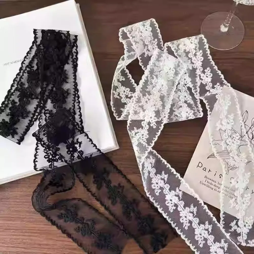 

Повседневный длинный женский кружевной шарф однотонного цвета с кружевным узором, женский платок с цветочной вышивкой, узкий шарф в корейском стиле