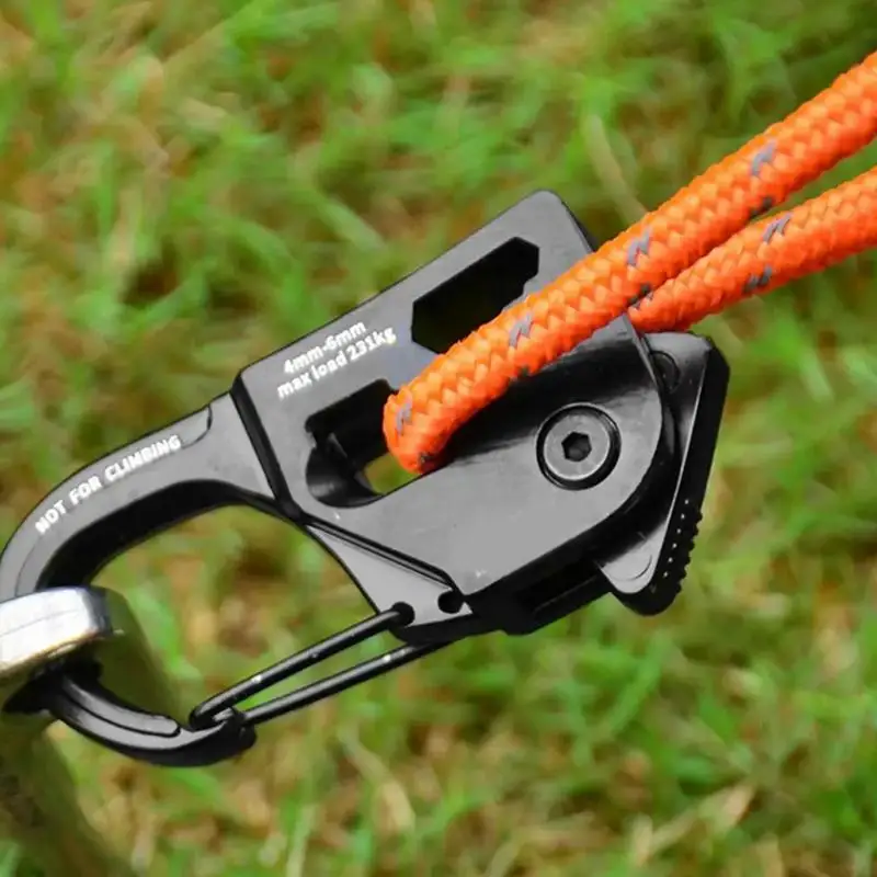 Tent Rope Tensioner Anti-Slip Aluminum Alloy Tightener Portable Paracord Accessories Rust-Proof Rope Tightener For Travel