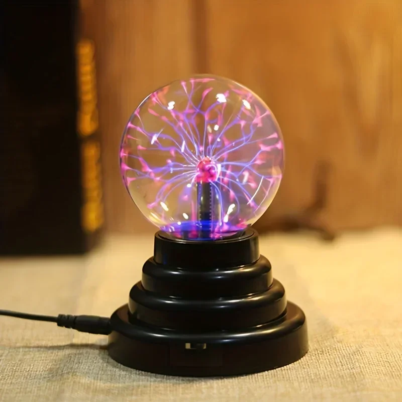 Boule de plasma tactile électrostatique à induction créative, boule magique, lampe à ions, USB, contrôle du son, artisanat créatif, cadeau d'anniversaire