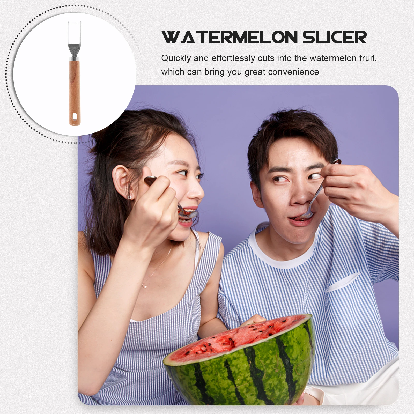 

Watermelon Fruit Slicer Stainless Steel Kitchen Gadgets Professional Melon Tool Wear Resistant Portable Splitter Cutting