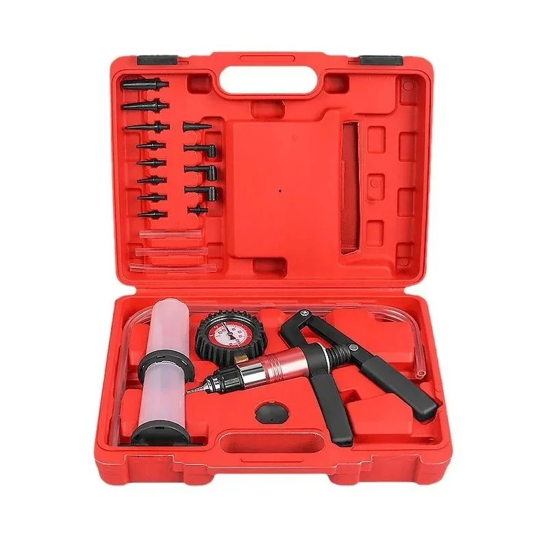 

Kit Hand Held Vacuum Pump Brake Bleeder Set Clutch Fluid Bleed Tester Tool Kit Oil Change Power Steering Fluid Bleeding Tool