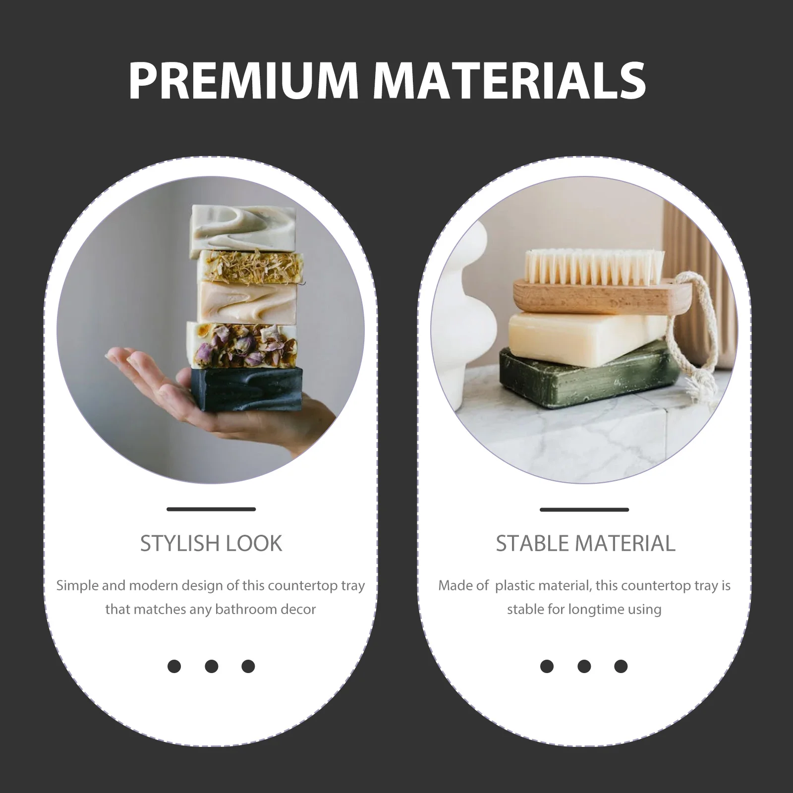 

Multifunctional Transparent Countertop Storage Tray Self Draining Soap Holder Plastic Bathroom Essentials Holder