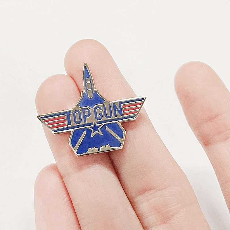 TOP GUN maverick Air Force Army Military Logo badge movie enamel pin jewelry Jacket Uniform accessories