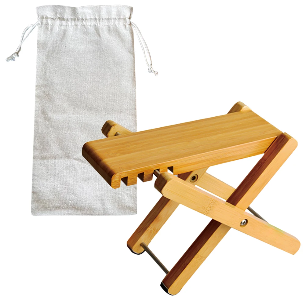 

Guitar Footstool Wood for Portable Fooot Foldable Stools Adults Folding Artificial Seat
