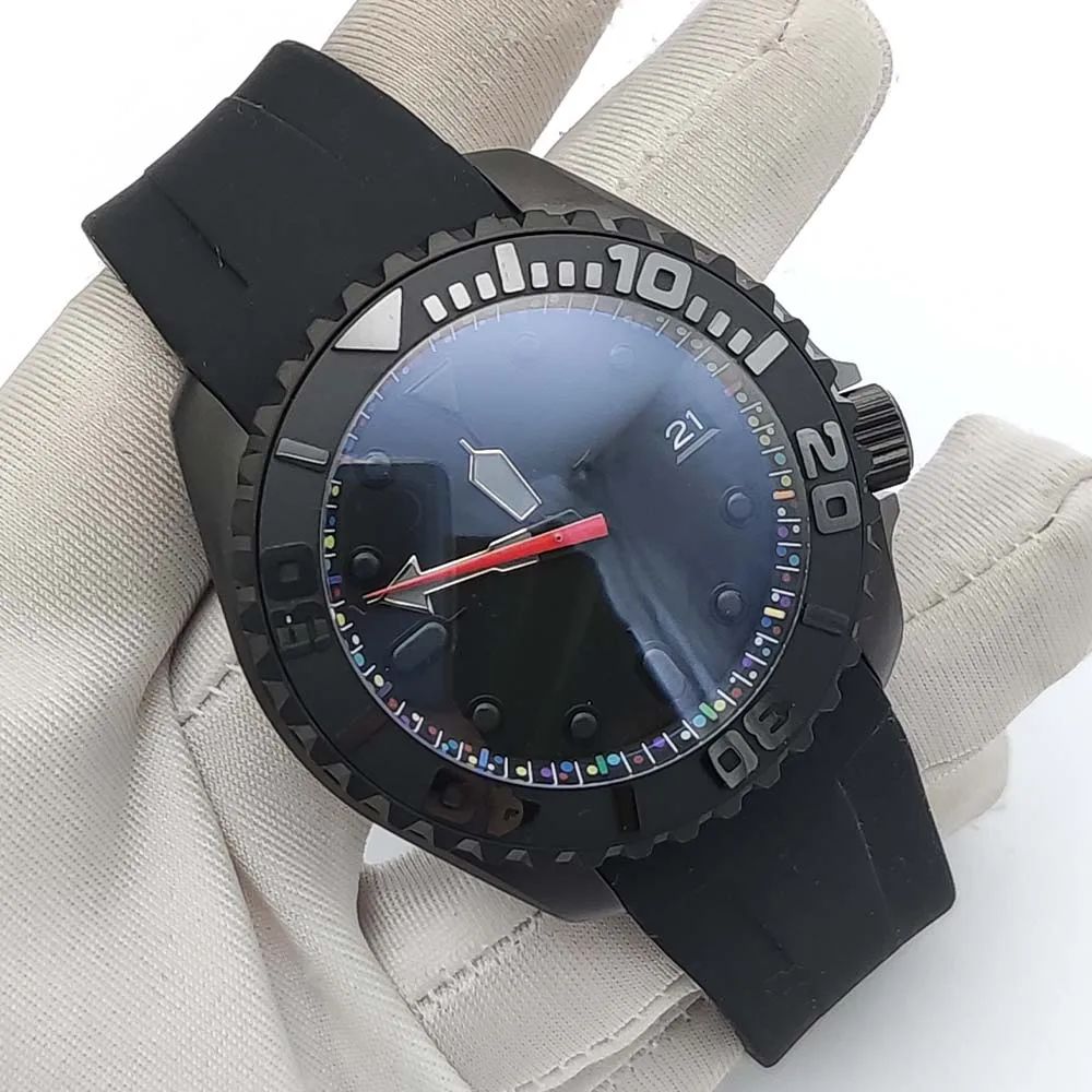 42MM Fashion SKX007 Men\'s Watch Matte Black Case Sapphire NH35 Automatic Mechanical Watch Waterproof Sports Watch