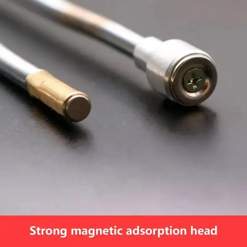 Foldable Strong Magnetic Pickup Tool Metal Flexible Pick Up Tool Suction Bar Magnet Spring Grip Grabber Portable Hand Tools