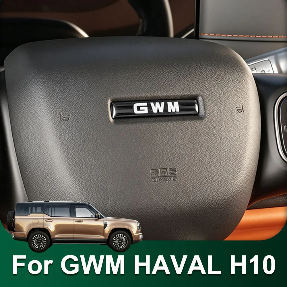 Fit For GWM H10 HAVAL H10 Steering Wheel Badge Car Modification Parts Black Warrior Car Label Scratch-resistant Wear-resistant