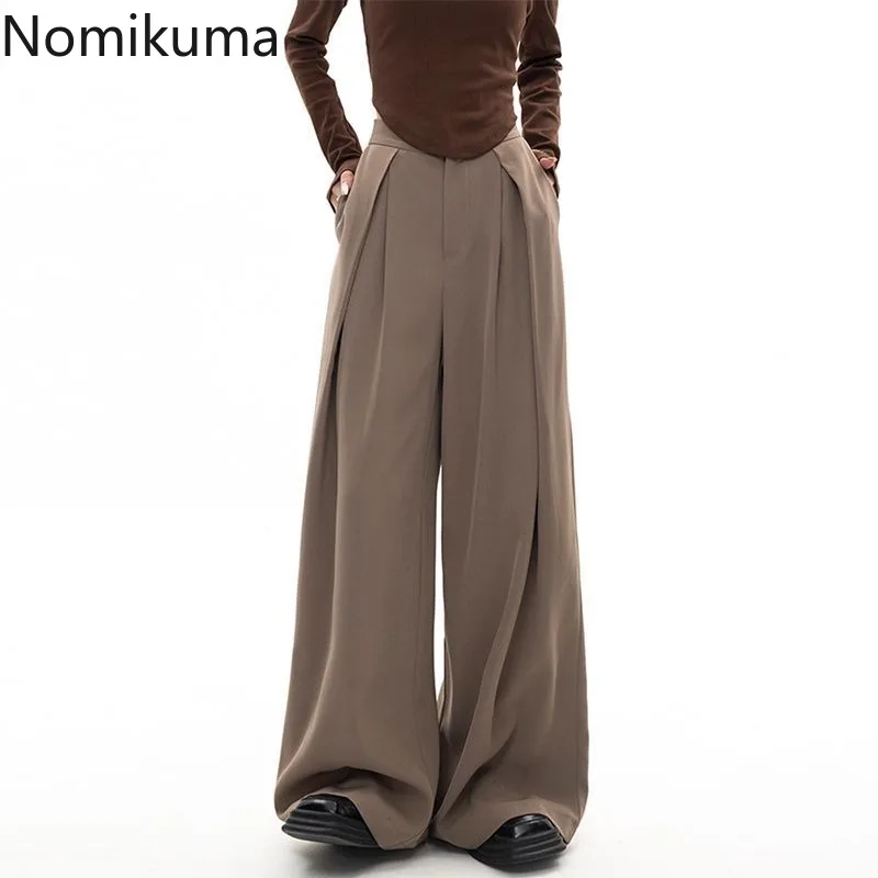 

Korean Pantalones De Mujer Streetwear Casual Wide Leg Pants for Women High Waist Tunic Straight Trousers 2024 New Bottoms 27u656